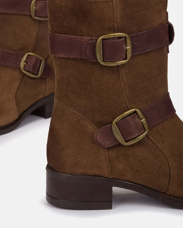 Yokono Bottines | Botte Plate MONS-003 Marron