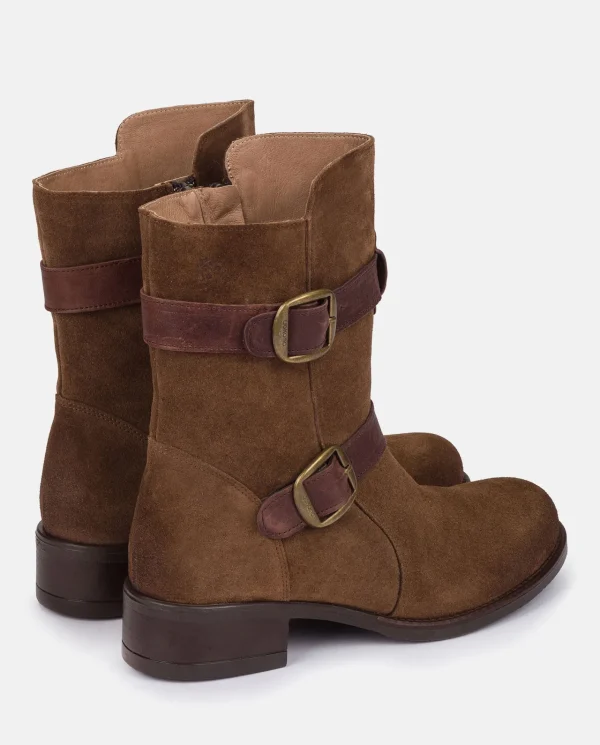 Yokono Bottines | Botte Plate MONS-003 Marron