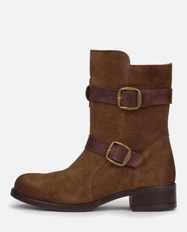 Yokono Bottines | Botte Plate MONS-003 Marron