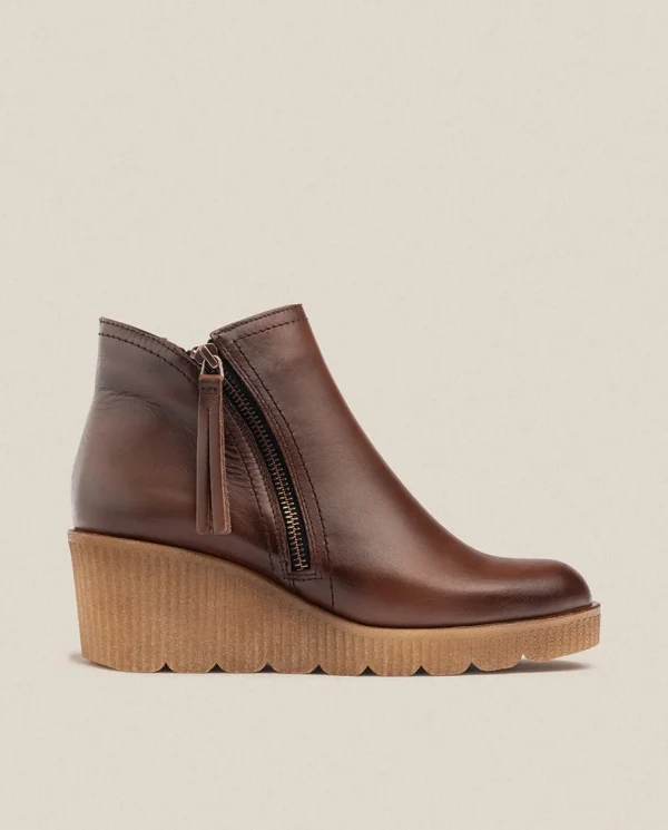 Yokono Bottines | Bottine à Talon Compensée MADONA-007 Marron