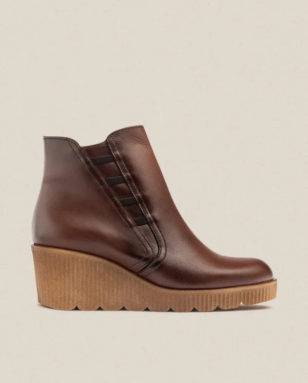 Yokono Bottines | Bottine à Talon Compensée MADONA-006 Marron