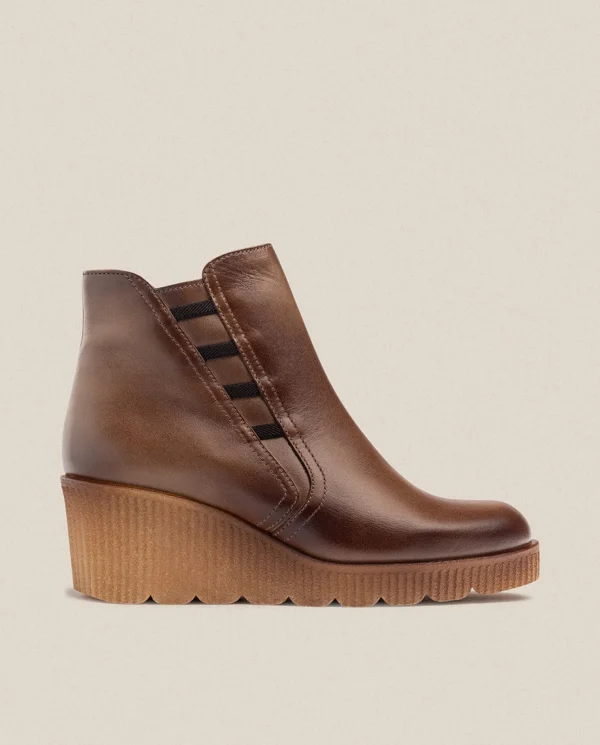 Yokono Bottines | Bottine à Talon Compensée MADONA-006 Marron