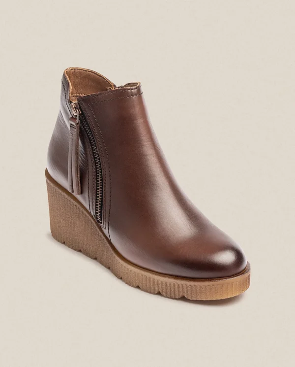 Yokono Bottines | Bottine à Talon Compensée MADONA-007 Marron