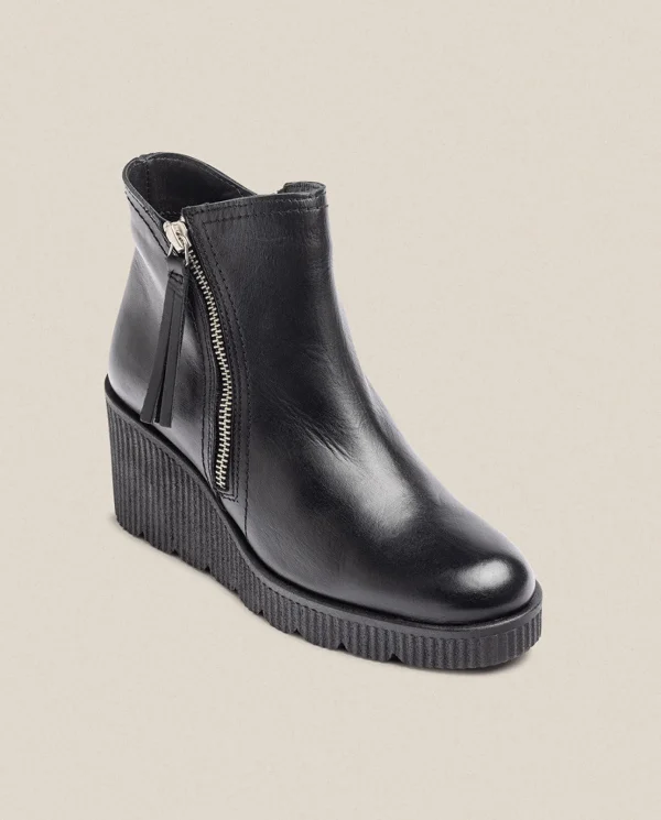 Yokono Bottines | Bottine à Talon Compensée MADONA-007 Noir