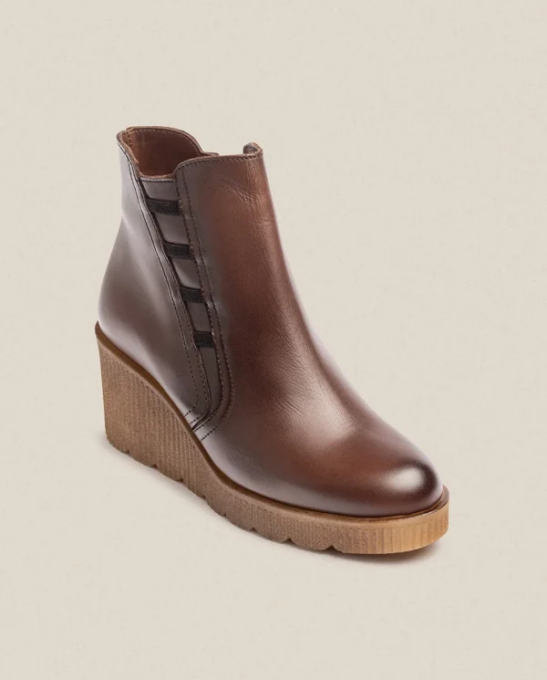 Yokono Bottines | Bottine à Talon Compensée MADONA-006 Marron