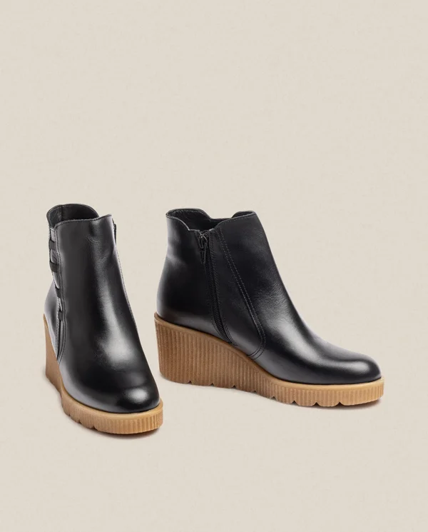 Yokono Bottines | Bottine à Talon Compensée MADONA-006 Noir