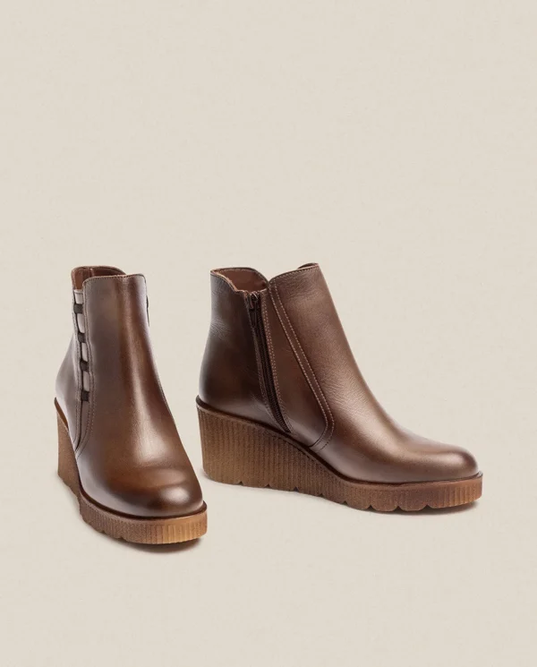 Yokono Bottines | Bottine à Talon Compensée MADONA-006 Marron