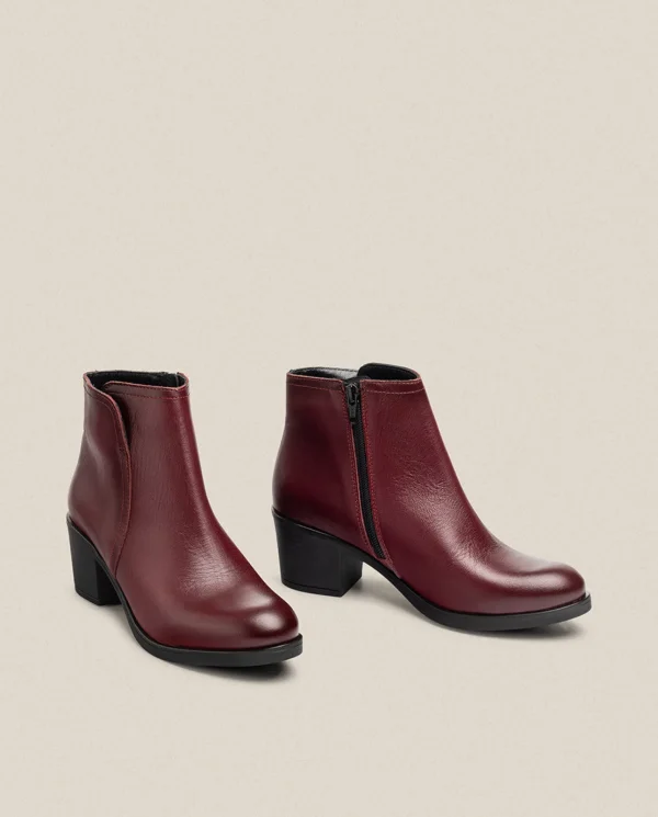 Yokono Bottines | Bottine à Talon LILLE-016 Bordeaux