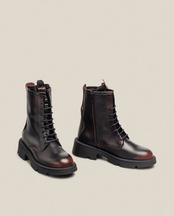 Yokono Bottines | Bottine Plate ELZE-003 Bordeaux