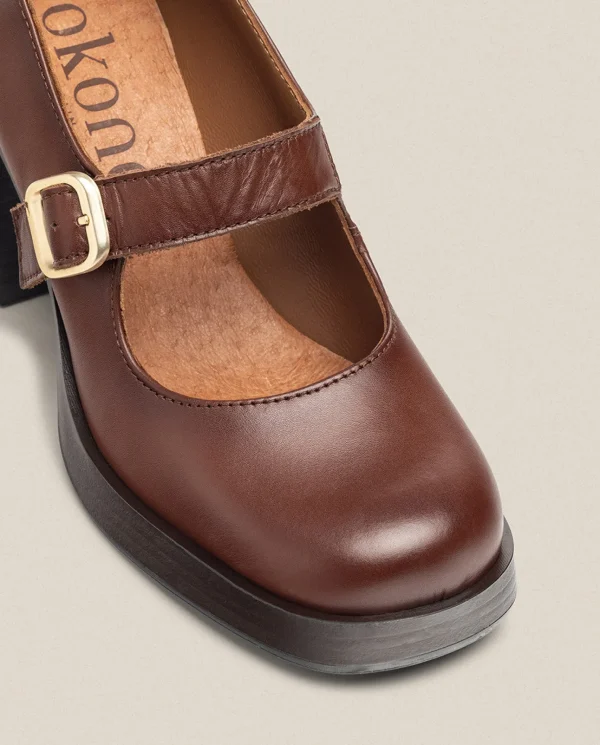 Yokono Chaussures | Chaussure à Talon KOLIN-010 Marron