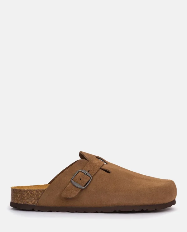 Homme Yokono Sabots | Sandales | Flat Shoe ZUECO-559 Brown