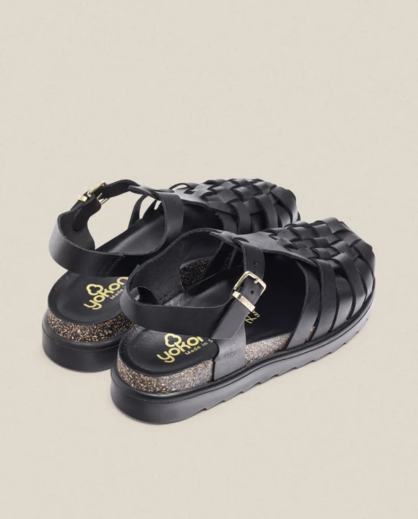 Yokono Sandales À Plateforme | Platform Sandal TUNEZ-017 Black