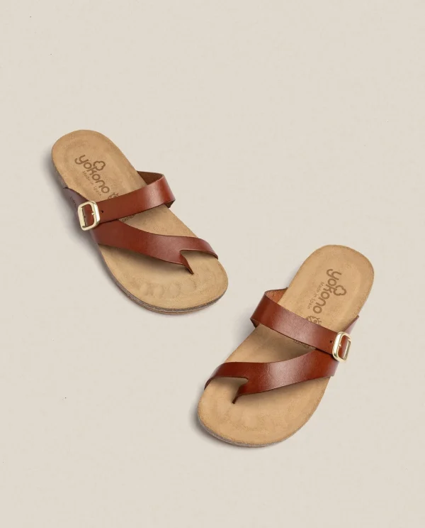 Yokono Sandales Plates | Sandale Plate Ibiza 013 Marron