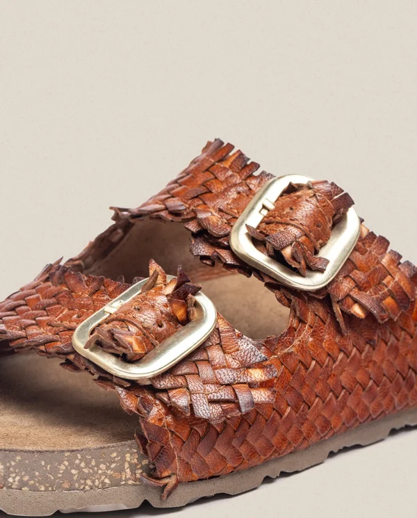 Yokono Sandales Plates | Sandale Plate JERBA-143 Marron