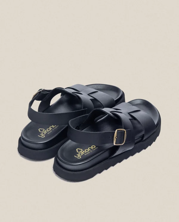 Homme Yokono Sandales | Sandalia Plana Man 002 Negro