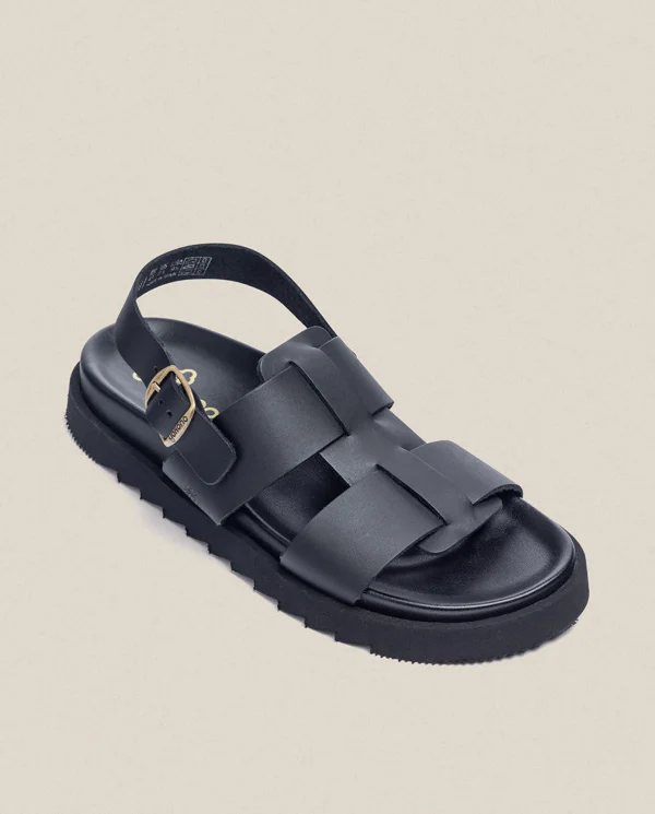 Homme Yokono Sandales | Sandalia Plana Man 002 Negro