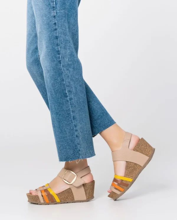 Yokono Sandales À Semelles Compensées | Wedge Sandal BARI 304 Beige