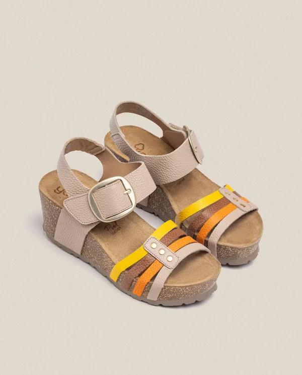 Yokono Sandales À Semelles Compensées | Wedge Sandal BARI 304 Beige