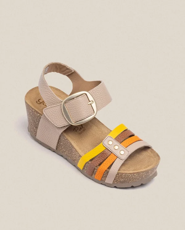 Yokono Sandales À Semelles Compensées | Wedge Sandal BARI 304 Beige