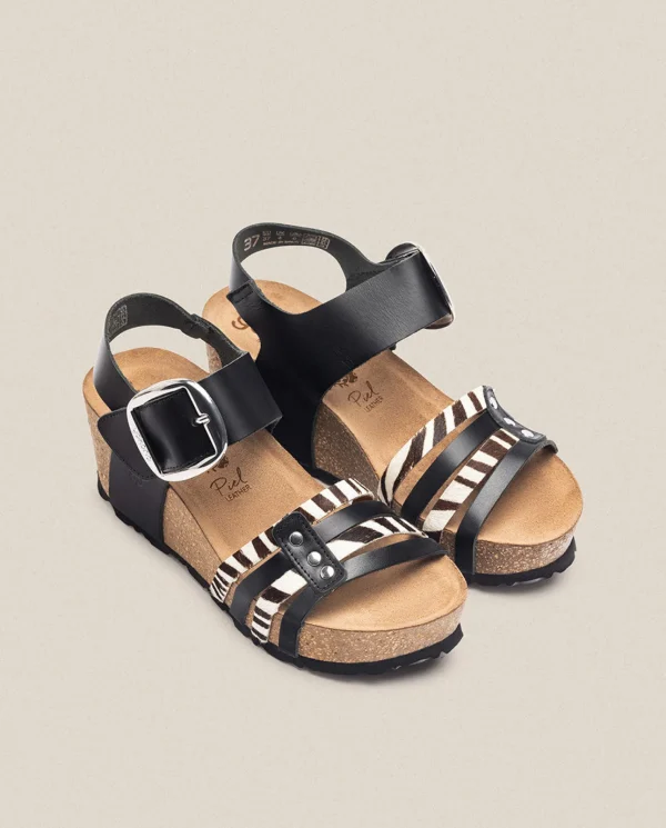 Yokono Sandales À Semelles Compensées | Wedge Sandal BARI 304 Black